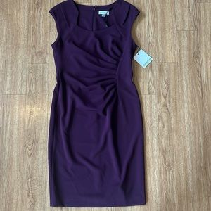 CALVIN KLEIN WOMEN'S SHEATH DRESS SIZE 6 (more maroon than purple) NEW WITH TAGS